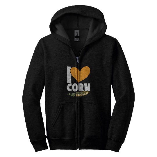 I Love Corn Grain Kernel Maize Lover Corn Farmer 21 Zip Hoodies