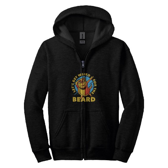 Bearded Dragon Pet Bearded Dragon Dabber Lets Get Weird For The Beard Zip Hoodies