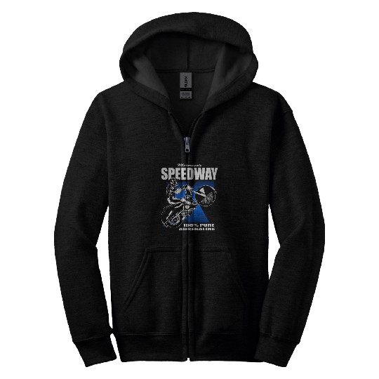 Ice Speedway 2Speedway on Ice 2Motorcycle Speedway Zip Hoodies