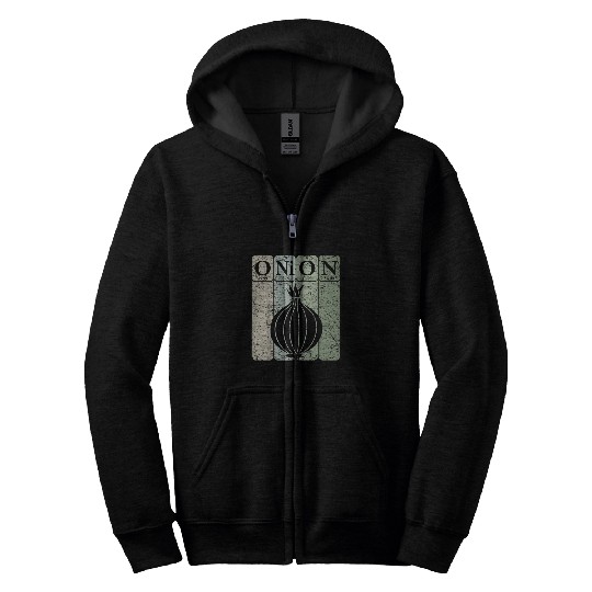 Onion Periodic Table Elements Vegetables Farmer Retro 26 Zip Hoodies