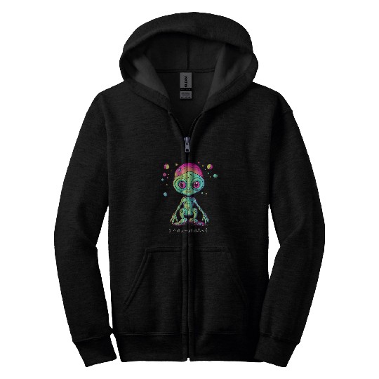 Aliens UFO Extraterrestrial Martian Im From Mars in Alien Language Zip Hoodies