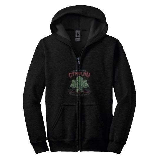 Octopus Pet Summoning Cthulhu Halloween Ritual Funny Cute Cthulhu036 Zip Hoodies