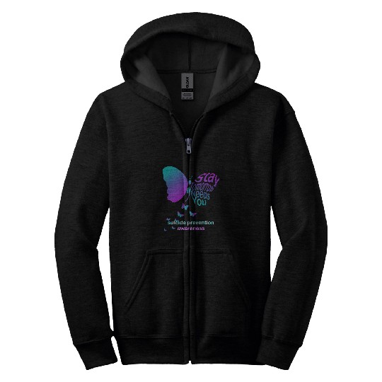 suicides Prevention 988 Stay Tomorrow Needs you 8 0 Zip Hoodies