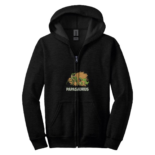 Dinosaur Pet Love Your Papasaurus Reptile Family Zip Hoodies