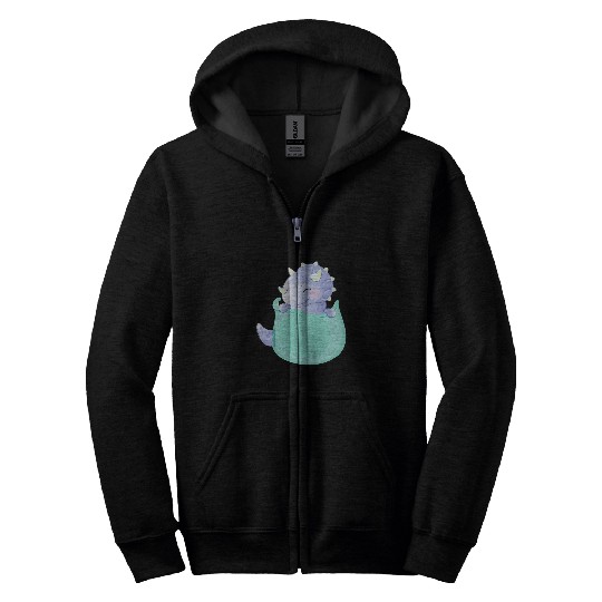 Dinosaur Pet Marsupium Triceratops Baby Zip Hoodies