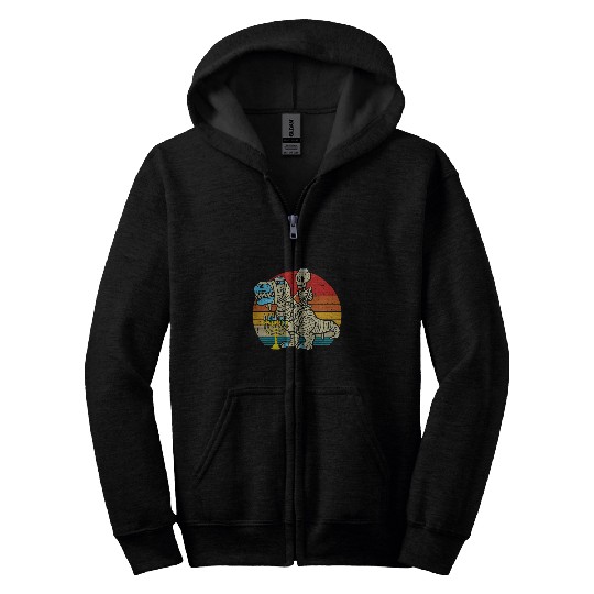 Dinosaur Pet Skull Kids Jew Skeletons Dinosaur Mummy Funny Toddler Boys Hanukkah Kids Zip Hoodies