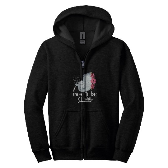 Elephant Mammal Mom To Be Of Twins Elephant Baby Shower Zip Hoodies
