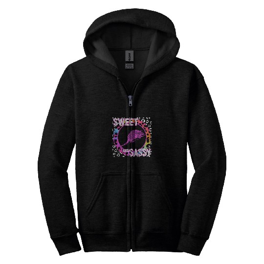 Armadillo Pet 90s Nostalgia Rainbow Leopard Print Tropical Zip Hoodies