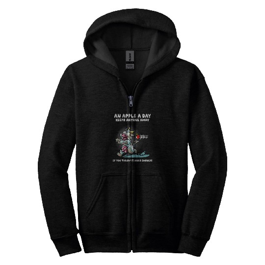 Cow Pet An Apple A Day Keeps Anyone Away Cow Farmer Farm Nerd Zip Hoodies