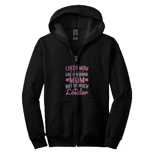 Cheerleading Cheer Mom Like Normal Mom Cheerleader Zip Hoodies