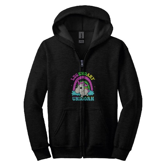 Unicorn Pet The Legendary Unicorn Adopt Me Gaming Illustration Zip Hoodies