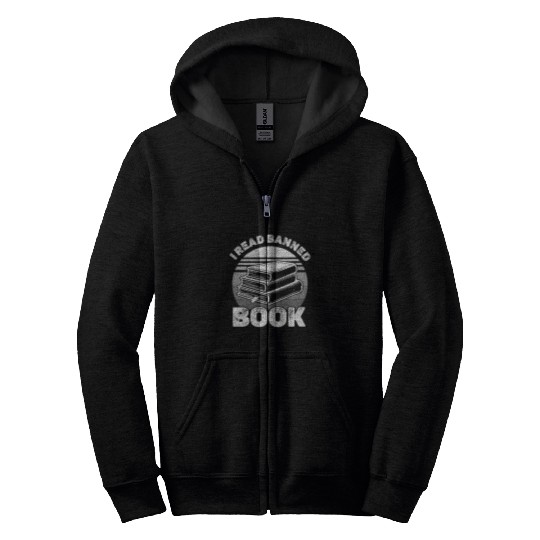 Book Fun I Read Banned Books Week Librarian Freadom Reader Nerd 1 Zip Hoodies