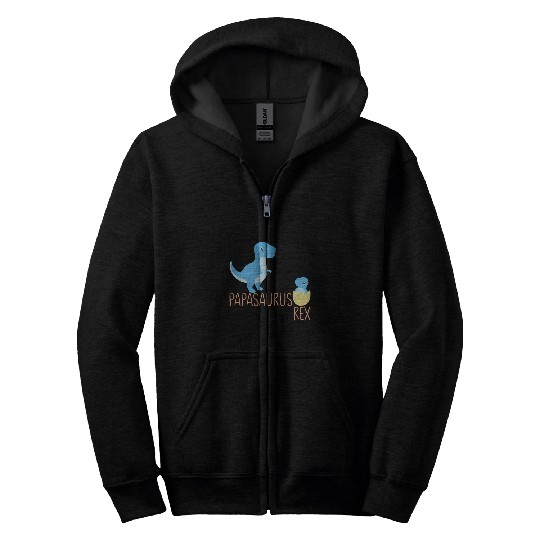 Dinosaur Pet Papasaurus Babysaurus Daddy Zip Hoodies