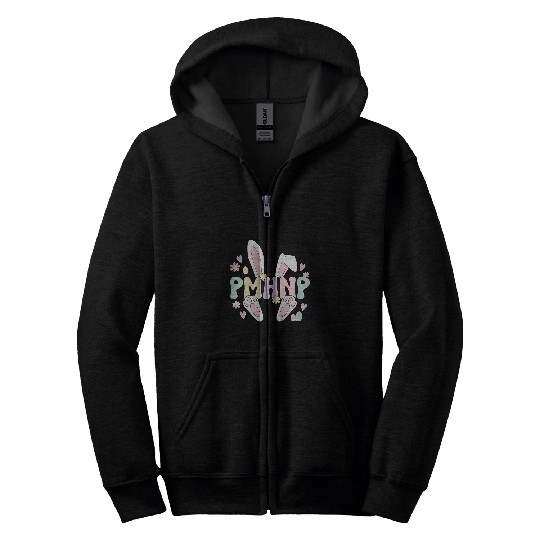 Psychiatric Mental Health nurses Practitioner Easter Bunny Zip Hoodies