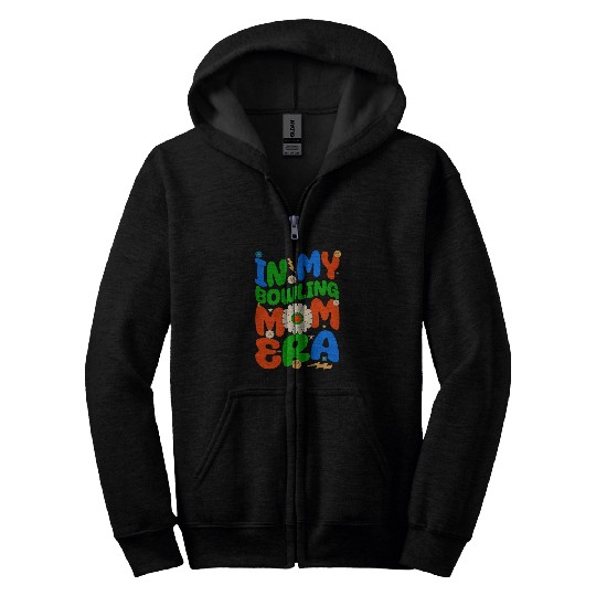 Sport Bowling Sunflower Bowling Sport Game In My Bowling Mom Era Zip Hoodies