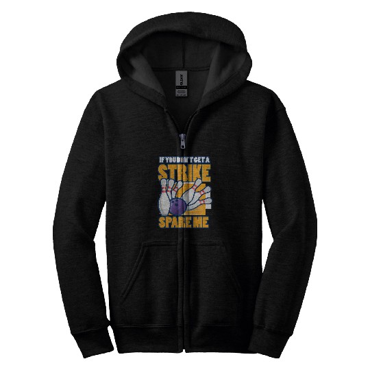 Discover Sport Bowling Strike spare bowler pin alley ball athlete sports bowling Zip Hoodies