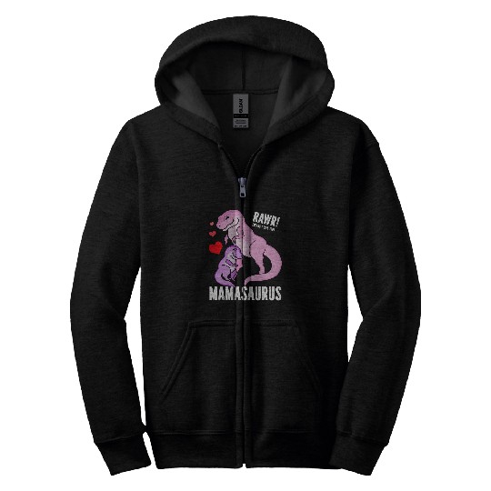 Dinosaur Pet Mamasaurus rexs Dinosaur Mother Day for Mom matching Mama 3 Zip Hoodies