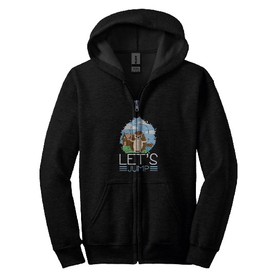 Hedgehog Pet Lets Jump Rope Skipping Hedgehogs Jumping Sports Fitness Zip Hoodies