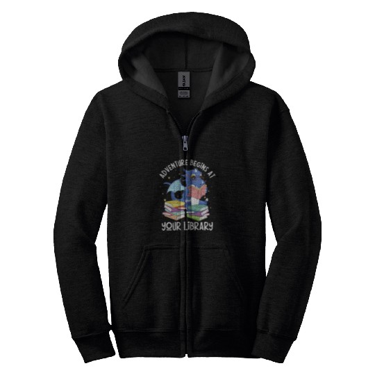 Adventure Begins At Your Library Summer Reading 2024 Dragon Zip Hoodies