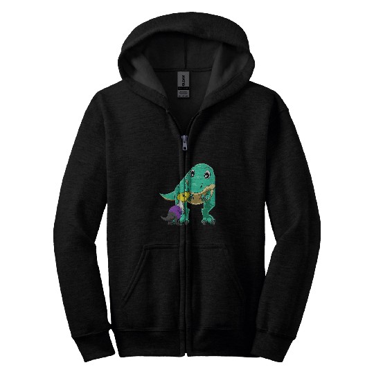 Dinosaur Pet Non Binary Pride TRex Mamasaurus Zip Hoodies