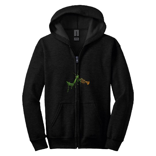 Praying Mantis Violin Bug Catcher Musical Instrument Zip Hoodies