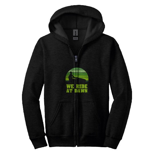 Lawn Mower Fun Ride Dawn Funny Dad Gardening Zip Hoodies