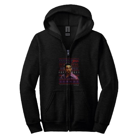 Sport Bowling The Big Lebowski Christmas Jesus Bowling Ugly Sweater Zip Hoodies