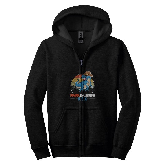 Dinosaur Pet Papasaurus rexs  Papa Family Zip Hoodies