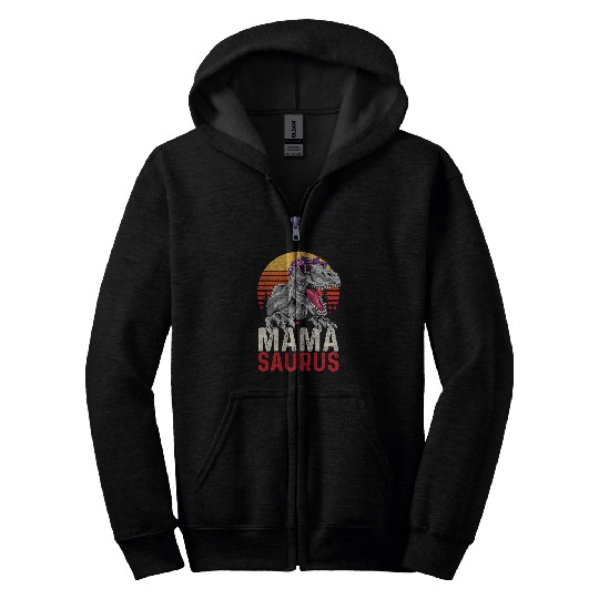 Dinosaur Pet Mamasaurus T rexs Dinosaur Mother Mommy Mama Family Matching Zip Hoodies