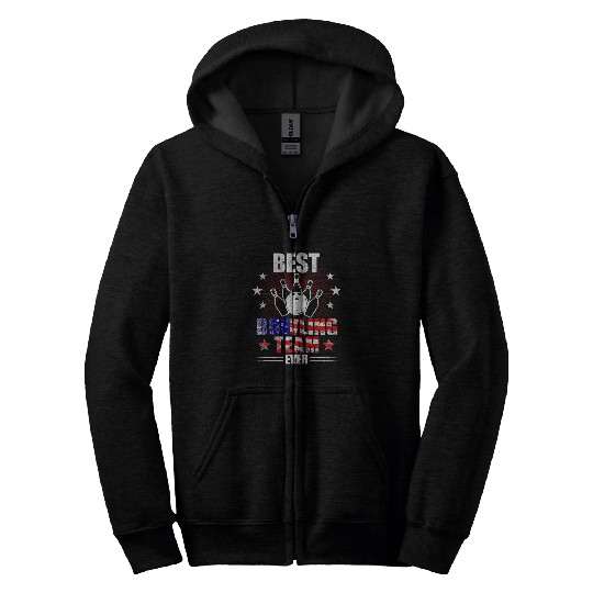 Sport Bowling bests Bowling Team Ever Funny For Bowling Player Zip Hoodies