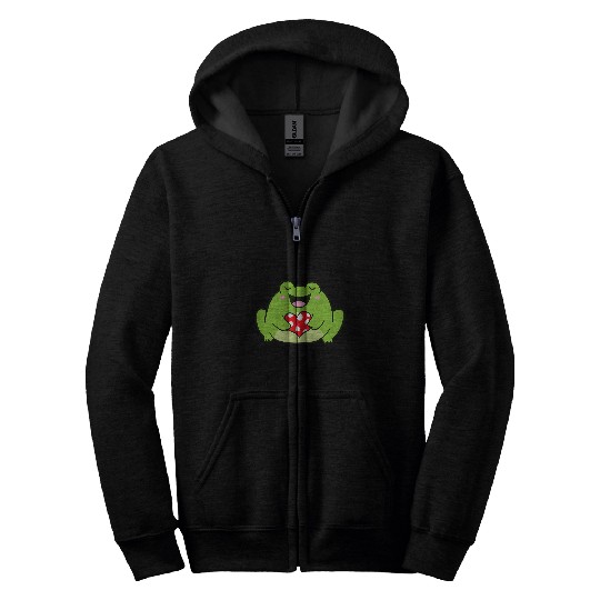 Frog Pet Amphibian Toad Love Zip Hoodies