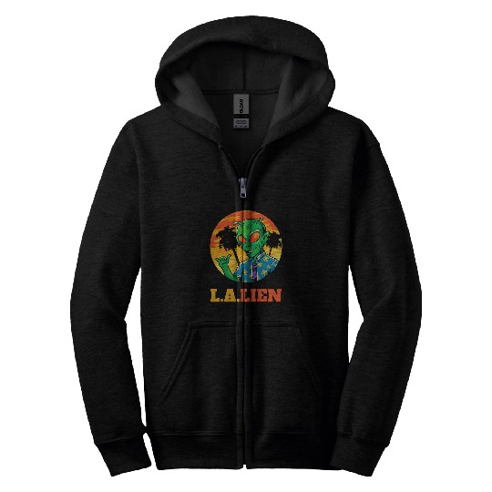 Aliens UFO Funny Los Angeles LA Zip Hoodies