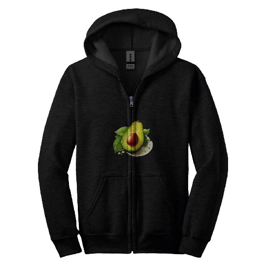 Avocado Fruit for a Avocado Lover and Athlete Zip Hoodies