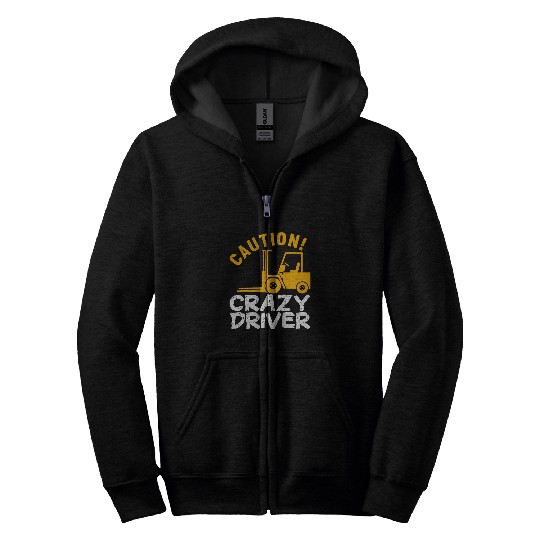 Forklift Fun Apparel For Forklift Driver Forklift Operator 3 Zip Hoodies