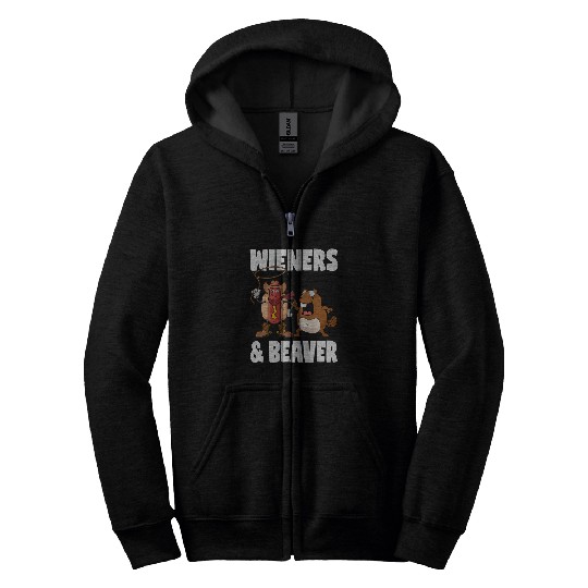 Beaver Pet Wieners Beaver Funny vintages Retro Beavers Love Zip Hoodies