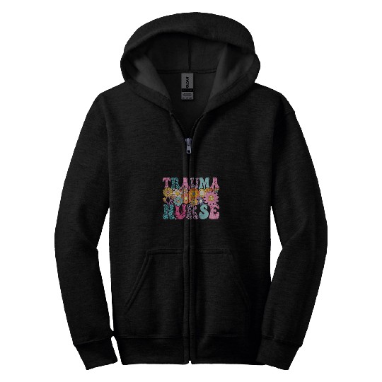 nurses Job Trauma nurses Week Groovy Leopard Appreciation Day For Women Zip Hoodies