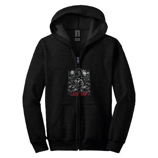 Last Rep 80s Slasher Bodybuilding 21 Zip Hoodies
