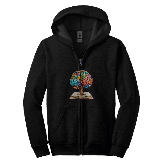 Book Fun Mindful Growth The Book of Knowledge Zip Hoodies