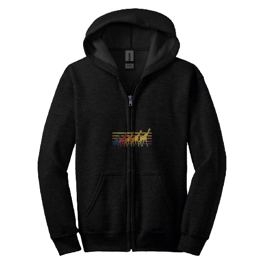 Giraffe Pet Zookeeper Zip Hoodies