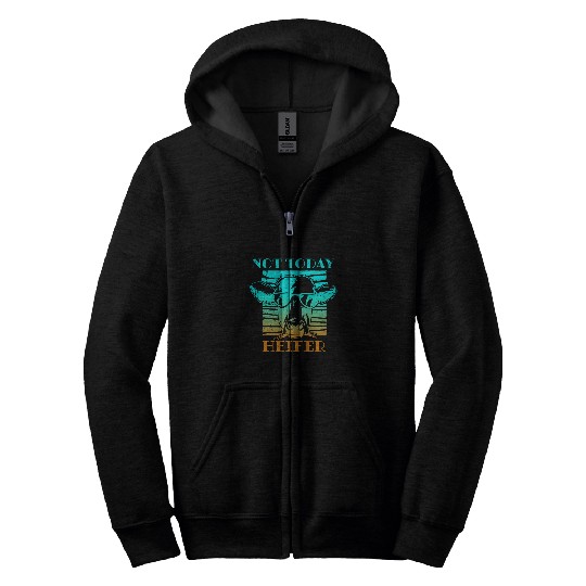 Cow Pet Not Today Heifer Country Life Southern Funny Cow Farm 125 Zip Hoodies