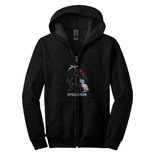 Dinosaur Pet Proud Mom Dinosaur T rexs Mama Transgender Pride Zip Hoodies