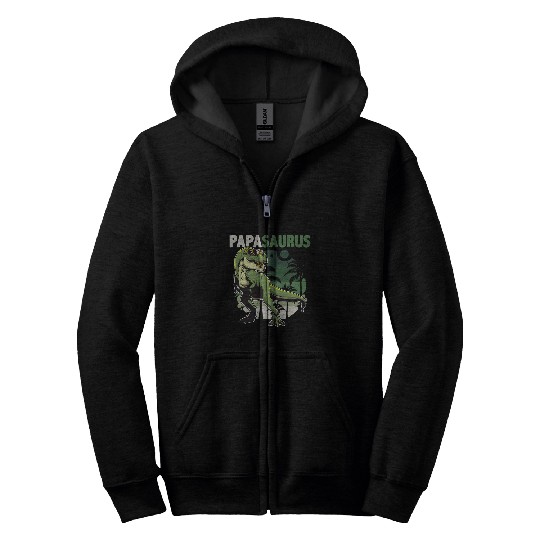 Dinosaur Pet Mens Papasaurus T rexs Funny Dinosaur Daddy Family Matching1 Zip Hoodies