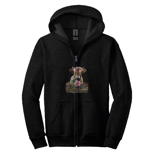 Cow Pet Not today Heifer Baby Zip Hoodies
