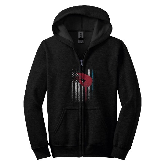 Fishing Fun Shrimp Gift Seafood 4th of July Gift American Flag USA 2Fishing Zip Hoodies