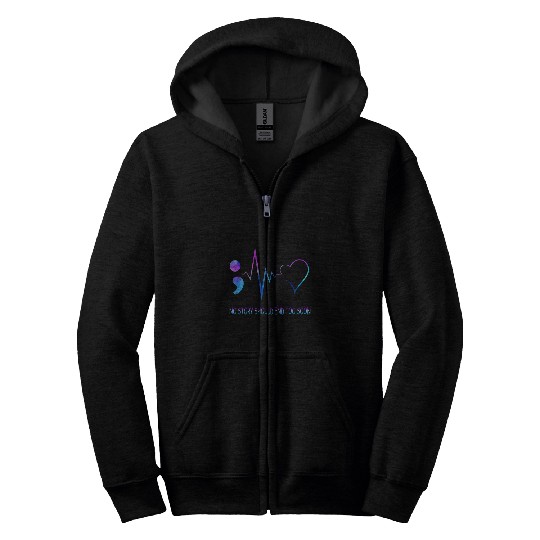 suicides Prevention 988 Ribbon no story should end soon suicides awareness depression mental Zip Hoodies