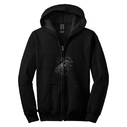 Chicken Pet LGBTQ Rooster Transsexual Transgender Pride Transgender Zip Hoodies
