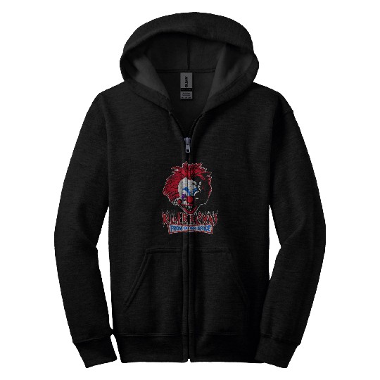 Killer Klowns From Outer Space Rough Clown Zip Hoodies