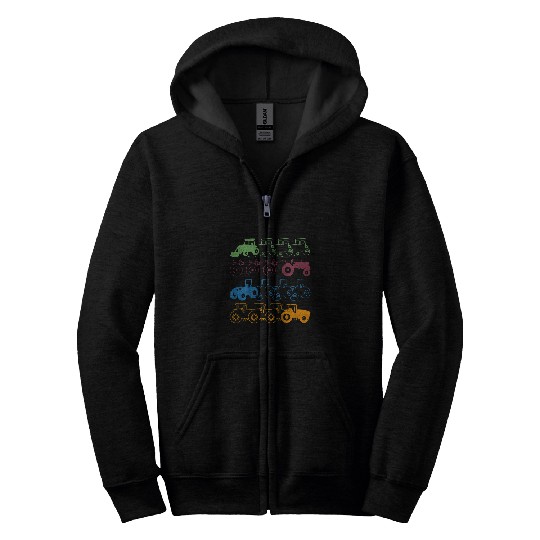 Tractor Fun driving Kids Tractor Kids Gift Trekker Farmer Vehicles 2 Zip Hoodies
