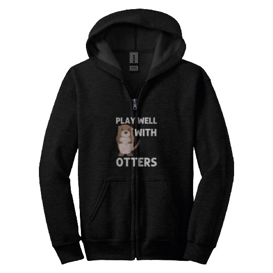 Otter Pet For Men Women Aquatic Pup Weasel River Animal 9 Zip Hoodies