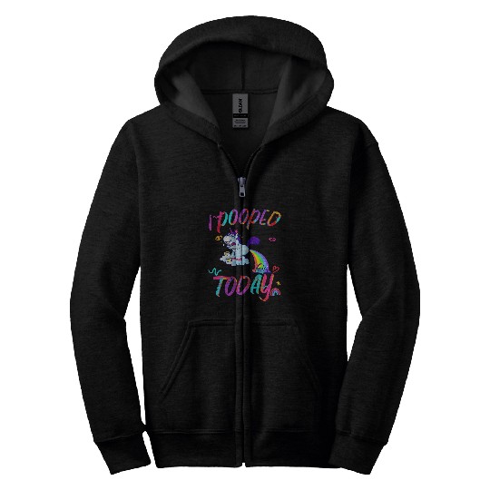 Unicorn Pet Funny unicorn I Pooped Today Humor I pooped 58 Zip Hoodies